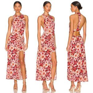 Free People Pink Red Floral Maxi Dress